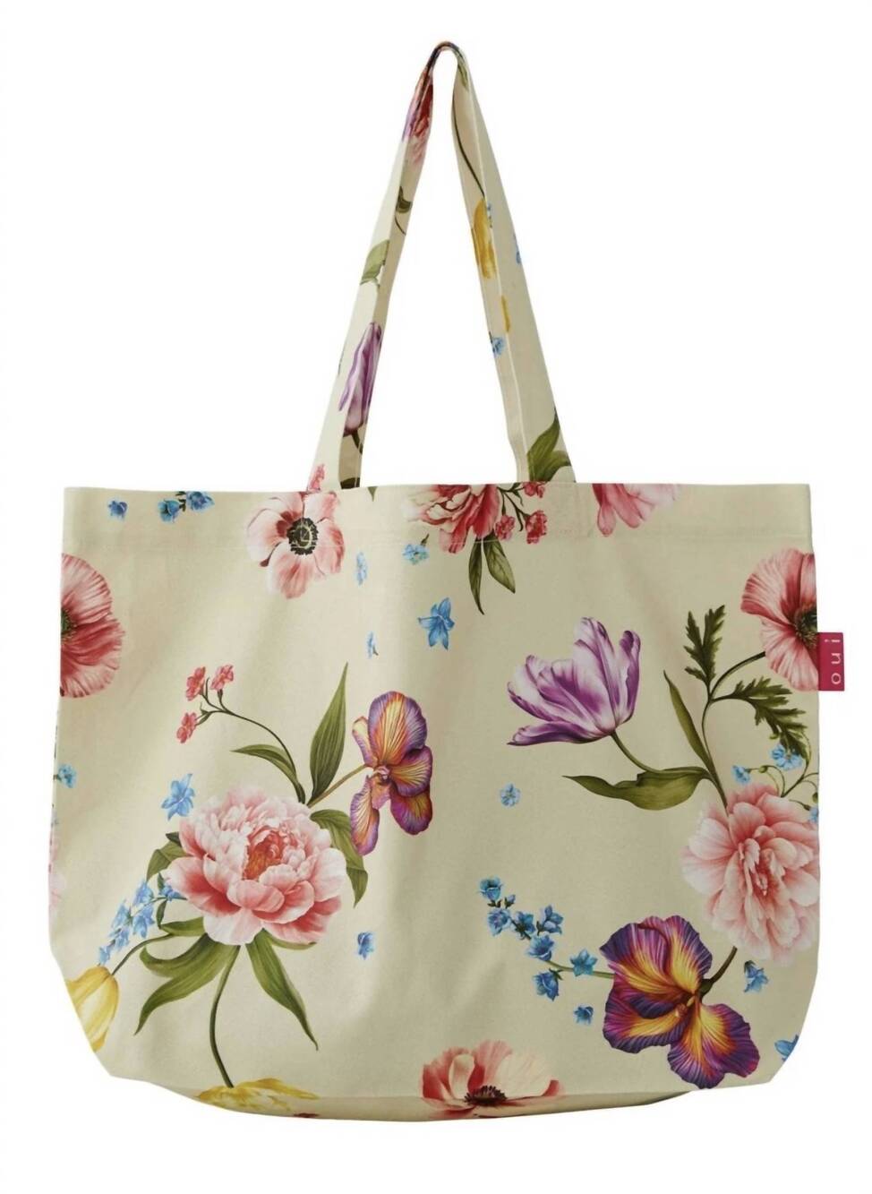 NEW OUI botany bliss tote bag in ecru